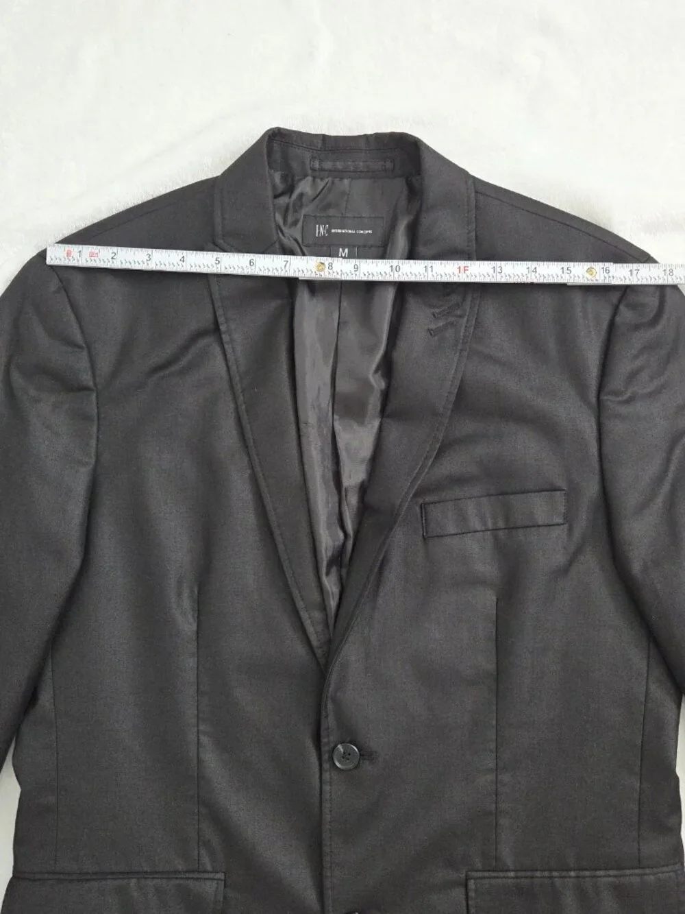 INC International‎ Concepts Mens Black Blazer Jacket Medium Structured Work
